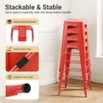thumbnail image 6 of Devoko 30 Inch Metal Bar Stools Set of 4, Stackable Kitchen Island Bar Stools with Removable Back, Industrial Dining Chairs for Kitchen, Dining Room（Red）, 6 of 7