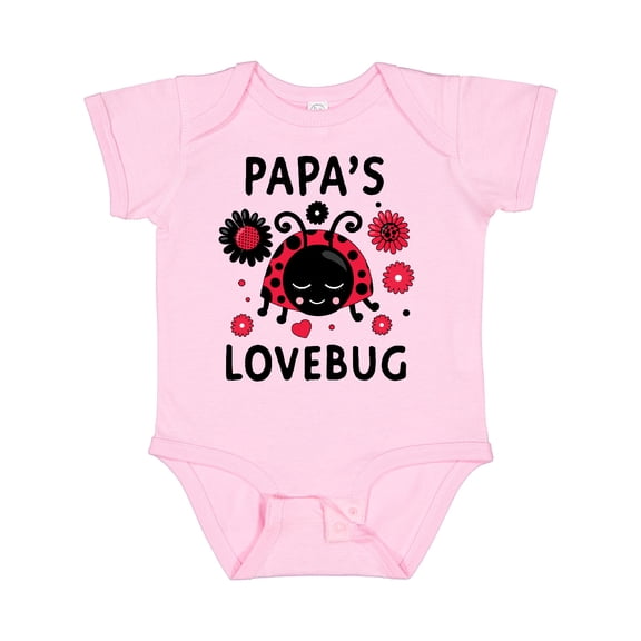 Inktastic Valentine's Day Papa's Lovebug Boys or Girls Baby Bodysuit