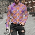 thumbnail image 7 of Yusimy Men's Long Sleeve Hawaiian Shirt Collared Shirt Button-Down Shirt Vacation Shirt Print Long Sleeve Tropical Vacation Style, 7 of 7