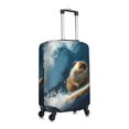 thumbnail image 3 of Fotbe Surfing Guinea Pig Luggage Cover Protector,Suitcase Protector,Scratch and Dirt Resistant,Fits 18-32 Inch Luggage-Medium, 3 of 9