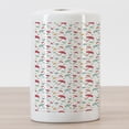 thumbnail image 3 of Rain Ceramic Toothbrush Holder, Colorful Umbrellas Ornamented with Dots Pattern Modern Design Print with Water Drops, Decorative Versatile Countertop for Bathroom, 4.5" X 2.7", Multicolor, 3 of 4