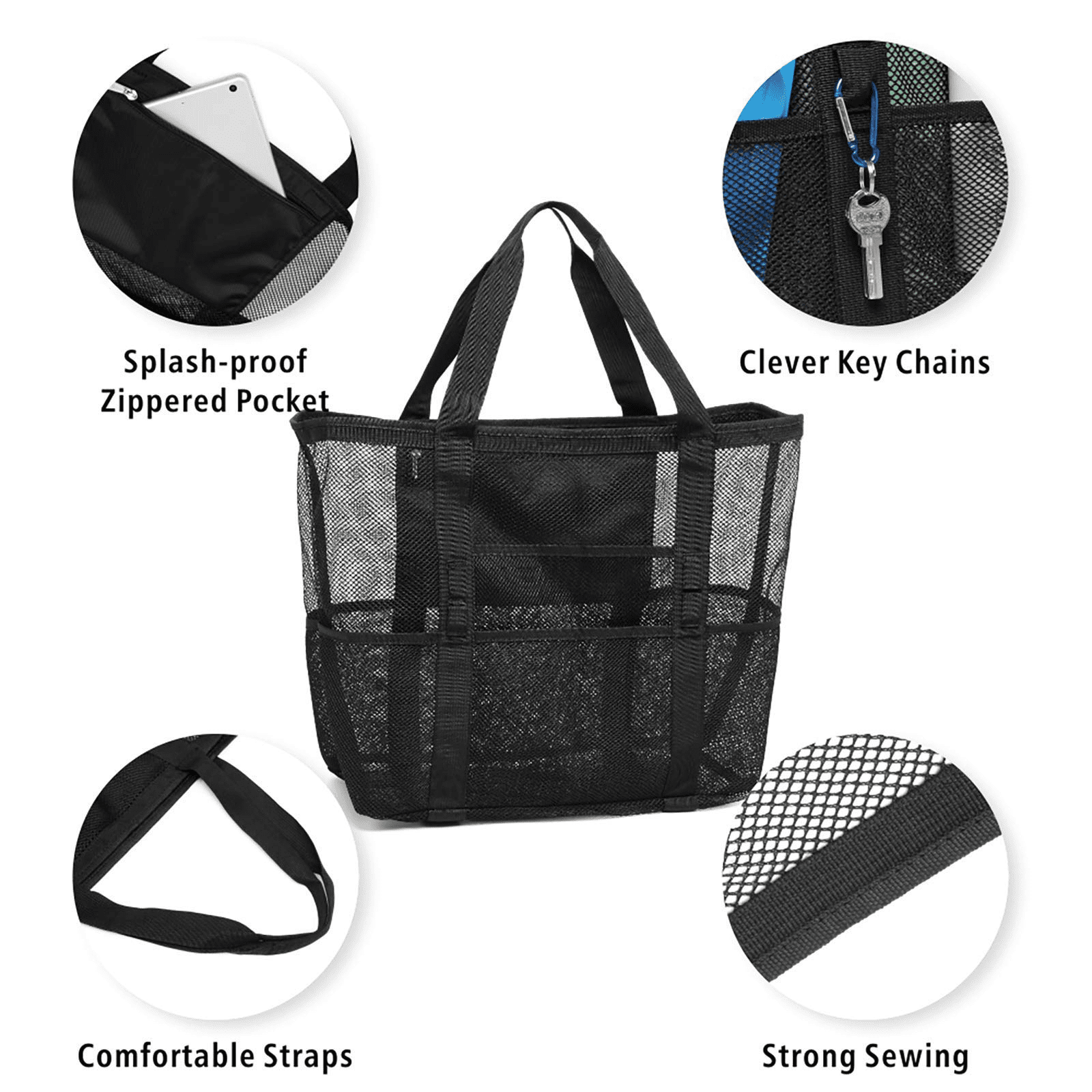 Yiyi Guo F-color Mesh Beach Bag