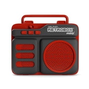 Dolphin RTX-10 Retro Box Mini Bluetooth Speaker - Red
