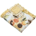 Greenland Home Somerset Quilted Reversible Throw Blanket with Ruffles