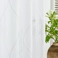 thumbnail image 6 of Deconovo Semi Sheer Curtains for Living Room and Bedroom Window Curtain Panels with Line Pattern 52 x 72 Inch White 2 Panels, 6 of 7