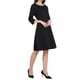 thumbnail image 4 of Vestido de mujer con cuello Peter Pan Hobemty, manga 3/4, corte A, elegante, para trabajar, talla 2XL, negro, 4 of 4