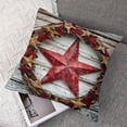 thumbnail image 7 of BANET Western Texas Star Throw Pillow Covers Set of 2, Pillow Covers,Retro Decorative Pillow Covers, Wooden Plank Decorative Square Pillow Cases 12x12in, 7 of 7