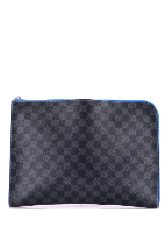 Pre-Owned Zip Around Pochette Jour Damier Graphite GM By Rebag