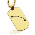 thumbnail image 1 of Stainless Steel Aries (Ram) Astrology Constellation Dog Tag Pendant Necklace, 1 of 3