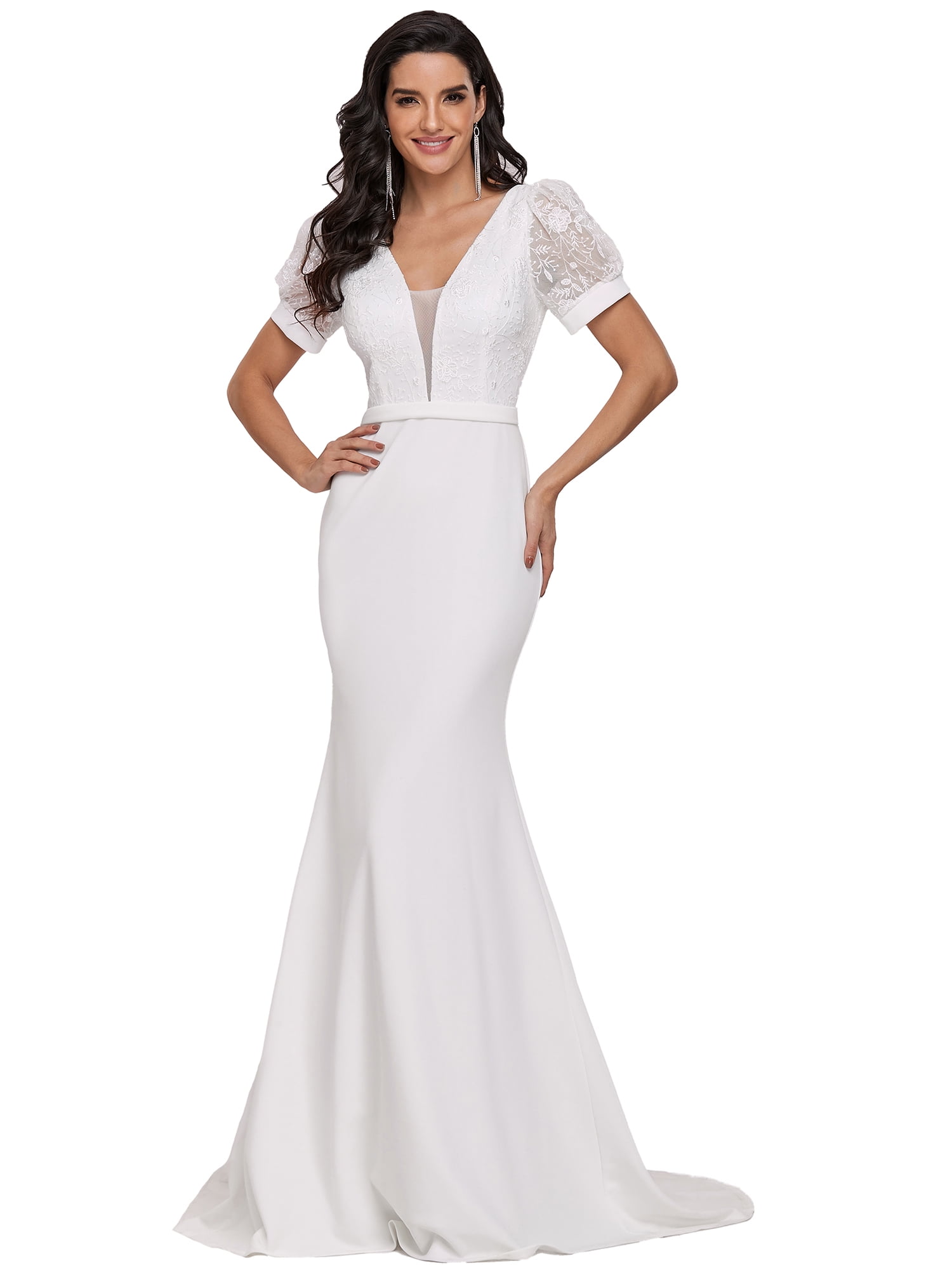 white christmas dresses Alision Fishtail Midi Dress main image 1