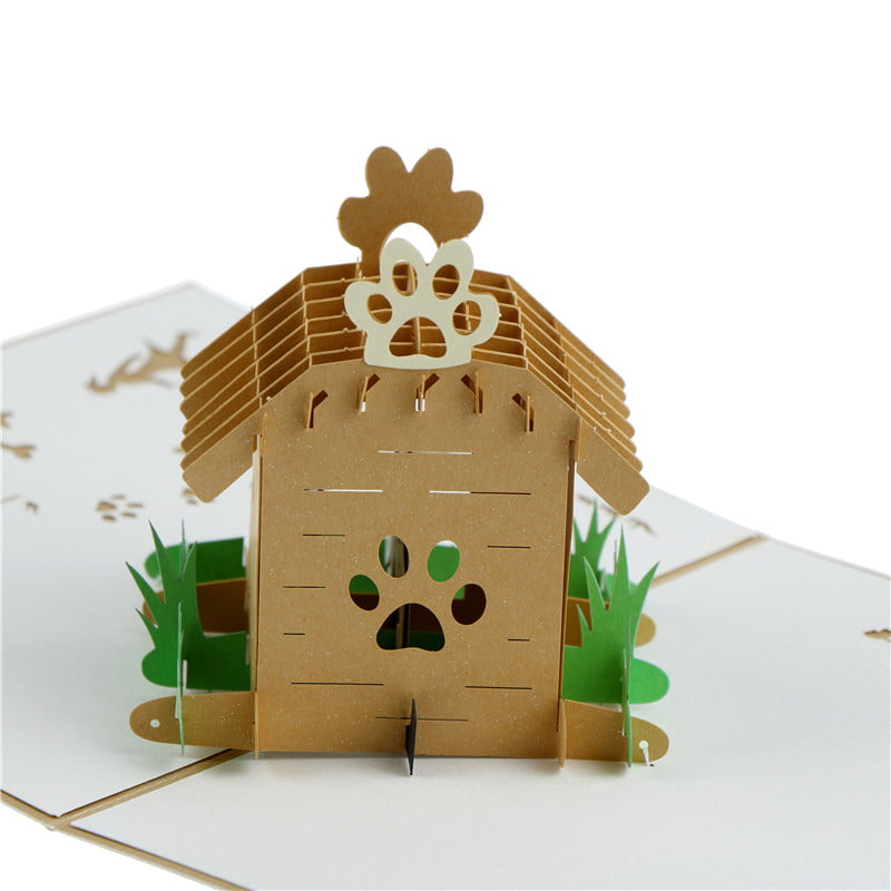 Details about   3d Up Postcards For Birthday Laser Cut Greeting Cards Pet Dog Animal Gift BE 