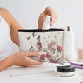 thumbnail image 7 of Zufioo Floral Leopard Butterflies Print DuPont Paper Portable Toiletry Bag, 8.9x6.5 inch Zippered Hand-held Paper Cosmetic Bag Storage Tool Kit, 7 of 7