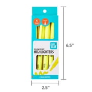 Pen+Gear Yellow Chisel Tip Pocket Highlighters, 36 Count