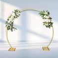 thumbnail image 3 of justharion 2x Wedding Arch Flowers Welcome Sign Ceremony Decor Greenery Leaves White, 3 of 5