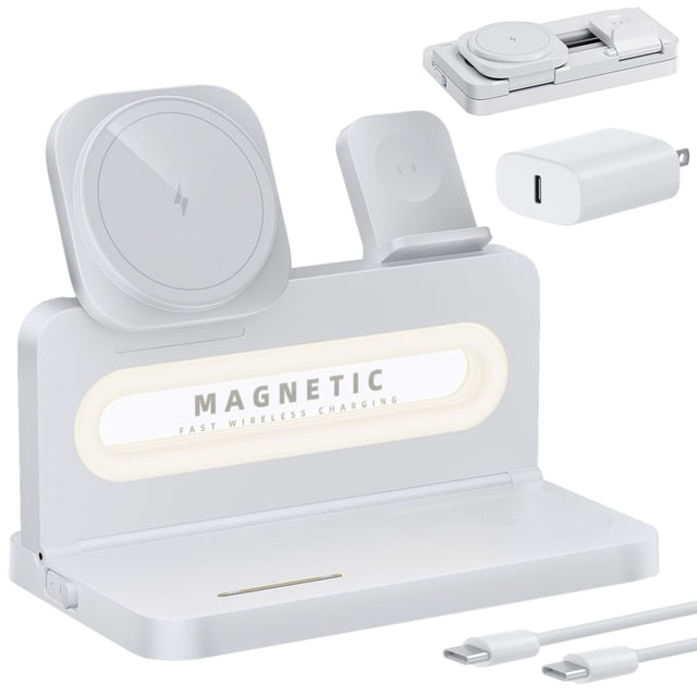Estación de carga inalámbrica Egognaw 3 en 1 para Apple MagSafe