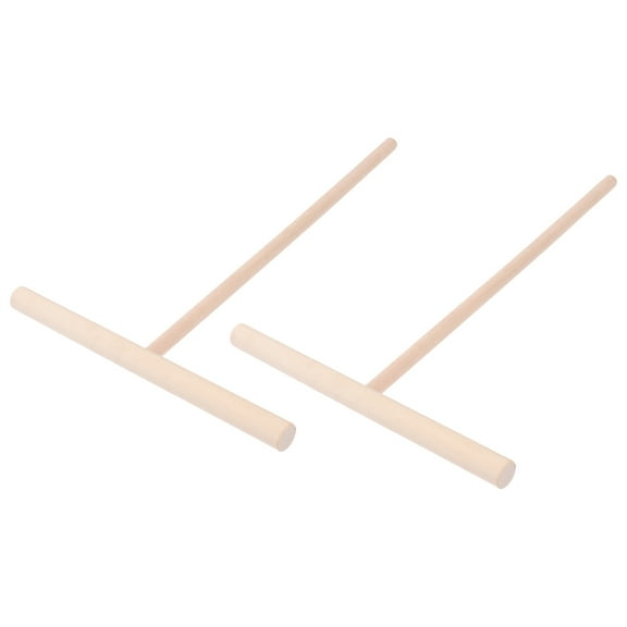 2 Pcs Wooden Kitchen Tools Crepe Cooking Making Pancake