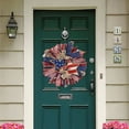 thumbnail image 4 of Fwttom 4Th of July Decorations, Independence Day Wreath Red Blue Pentagram Striped Door Hanging Decoration Home Decoration Props 40Cm, 4 of 9