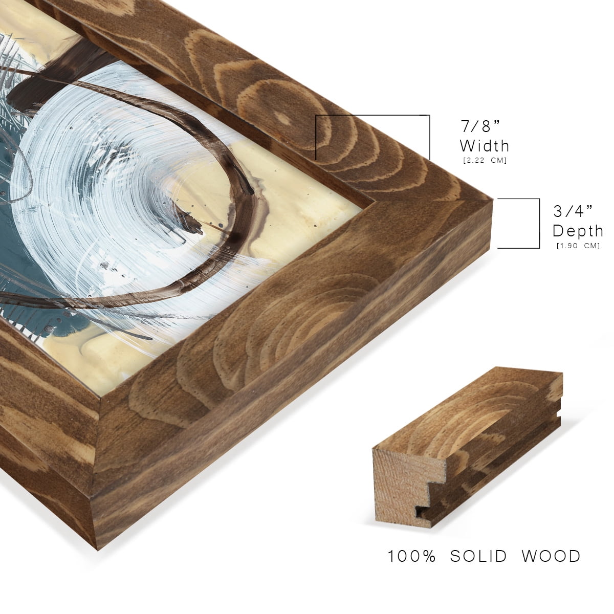 Winding Around I - Framed Print w/glass - Walnut