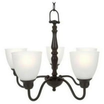 SUPERHUNTER 25"W x 19"H Oil-Rubbed Bronze Finish 5-Light Chandelier