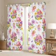 thumbnail image 2 of Homewish Lovely Botanical Mushrooms Kitchen Curtains,Cartoon Fairies Black Out Curtains Pack of 2 (42x63 Each),Pink Purple, 2 of 6