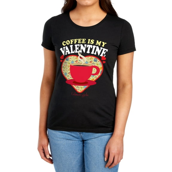 Gilmore Girls Coffee is my Valentine Women's T Shirt, Black, Medium