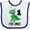 White and Royal, variant on Inktastic 1st Birthday Dinosaur 1 Year Old Boy Boys Baby Bib