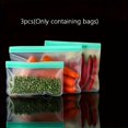thumbnail image 1 of Estbridge 3pcs Reusable Storage Bags  Leak-Proof and Reusable Freezer Bags  Reusable Gallon Bags for Travel/Home Storage  Reusable Sandwich Bags  And Reusable Snack Bags., 1 of 6