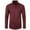 Burgundy, variant on Lovskoo Men's Business Dress Shirts Casual Fashion Long Sleeve Turn-Down Collar Button Shirt Blouse Purple
