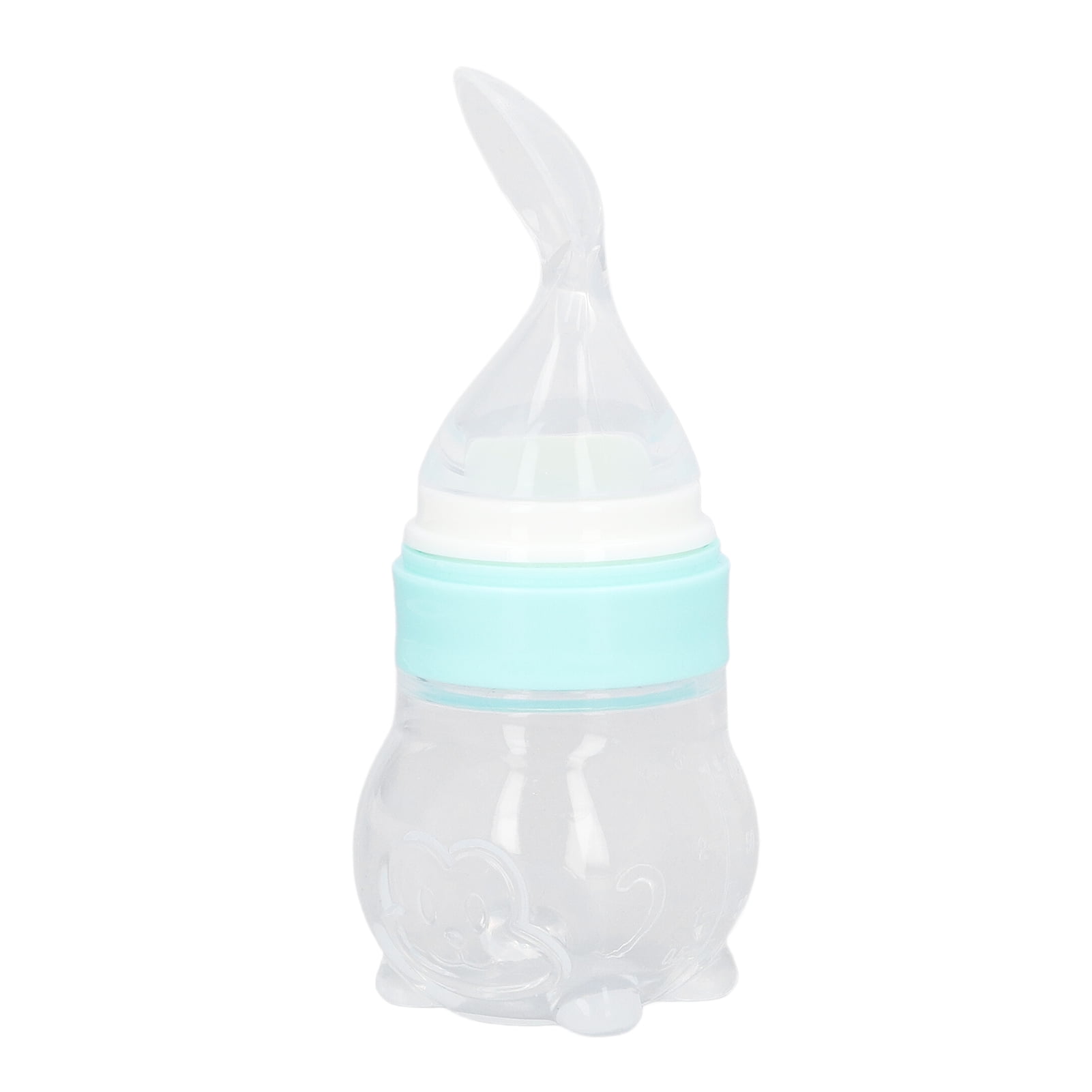 Yajisi Multifunction Baby Bottle Food Feeder, Detachable Infant Silicone Feeder for Cereal & Baby Food Drinking Water with Spoon, BPA-Free, Multi-color, 1 Count
