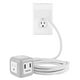thumbnail image 2 of Philips, Gris/Blanco, Cubo de Goma de 3 Salidas, 2 USB, 2.4A, Cable Trenzado de 10 pies, SPS3102WB/37, 2 of 2