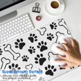 thumbnail image 4 of Long Mouse Pads for Desk,Pet Paw Print and Bone Desk Mats on Top Of Desks, Desk Mouse Pad Extra Large with 3mm Non-Slip Base and Stitched Edge for Gaming,Office,Work,Home 35.4"x15.7", 4 of 6