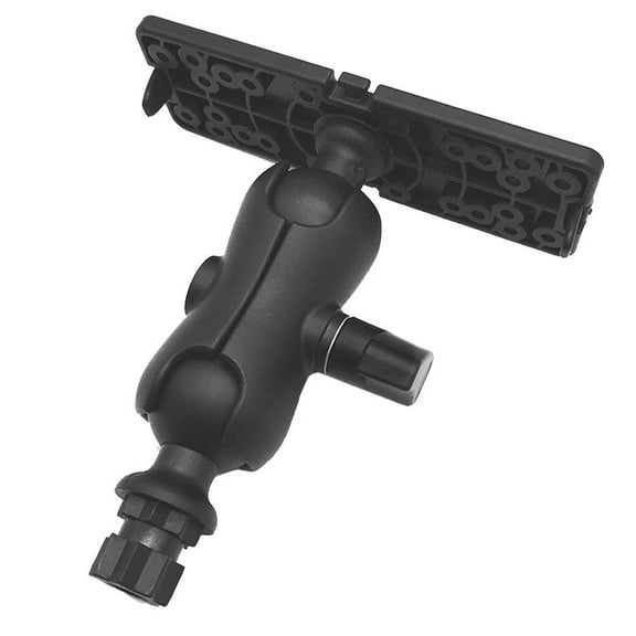YAAQII for Kayak Fish Finder Mount Bracket Accessory - for General Adjustable Holder for Navigation Devices, Large Ball Design, Smooth Motion Range, DIY Base Socket, Black Nylon & Silicone