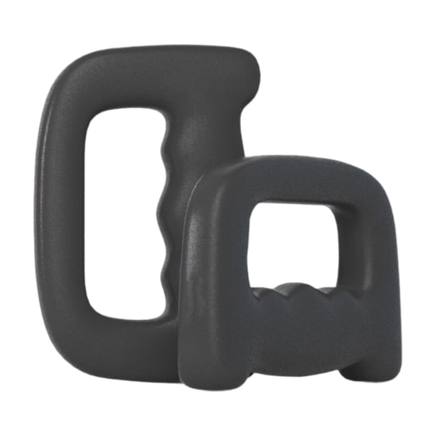 Juego de 2 mancuernas con agarre en D, ergonómicas, para sentadillas, levantamiento de pesas, brazos, pecho, espalda, hombros y cuerpo completo para Negro 1KG
