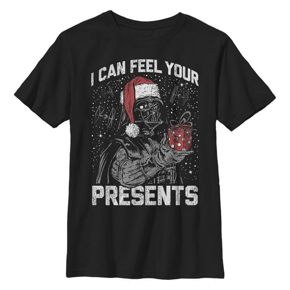 Boy's Star Wars: A New Hope Darth Vader I Can Feel Your Presents Graphic T-Shirt