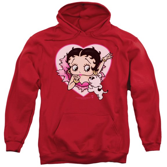 Boop-I Love Betty - Adult Pull-Over Hoodie, Red - Medium