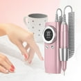 thumbnail image 6 of Electric Nail File Nail Sander Professional LCD Display 36W 45000 RPM Manicure Pedicure Tool Easy to Use Low Noise 5000mAh USB Rechargeable pink, 6 of 9