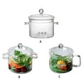 thumbnail image 4 of jesticaly Batterie de Cuisine en Verre Résistante à la Chaleur en borosilicate, Convient, Poignée Simple 1500 ml, 4 of 6