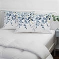 thumbnail image 4 of Navy Blue Eucalyptus Throw Pillow Covers, Watercolor Spring Weeping Botanical Soft Breathable Pillow Cases with Invisible Zipper, Toddler Pillowcases for Couch Bed Sofa Chair 12x20 Inches, 4 of 9