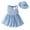 Light Blue, variant on LYMAYTER Kids Baby Girls Plaid Sleeveless Dresses Newborn Summer Sweet Princess Dress with Sun Hat 2PCS 13 Months-5 Years
