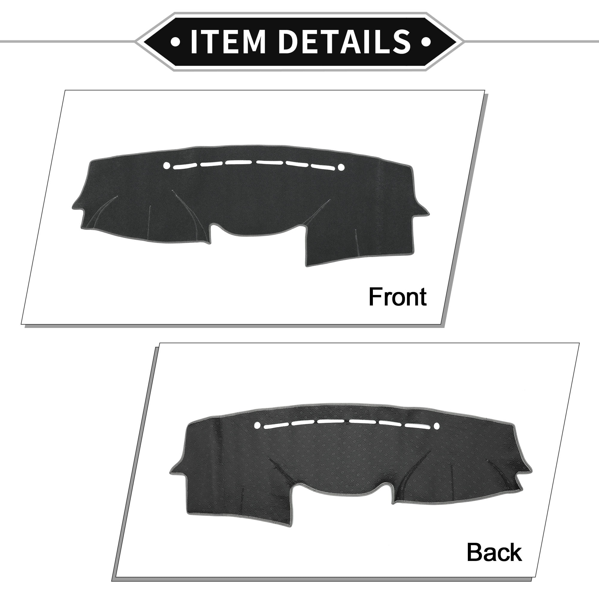 Dash Cover Compatible for Hyundai VeraCruz 2007-2012, Non-Slip Polyester Silicone Gray Front Dashboard Cover Mat Pad Carpet