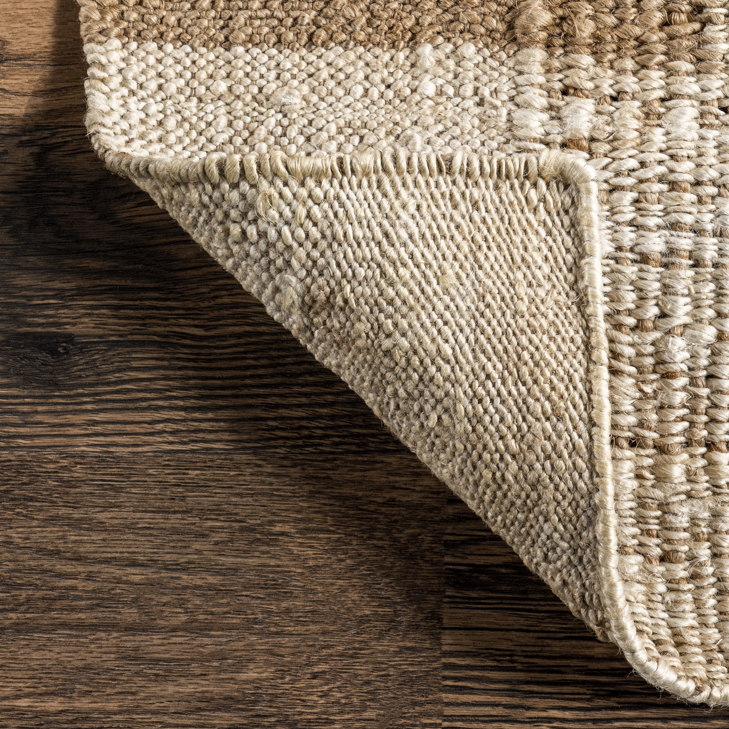nuLOOM Katye Abstract Flatweave Jute Area Rug, 6' x 9', Natural