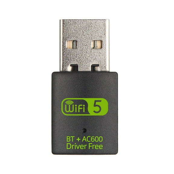2 in 1 USB WiFi Bluetooth Adapter 600Mbps Dual Band 2.4G/5GHz Wi-Fi 5 Dongle High-Speed Wireless Network Card for Laptop