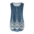 thumbnail image 4 of SMihono Hauts pour Femmes Débardeur pour Femmes Mode Débardeur d'Été pour Femmes à Col en V Sans Manches Imprimé Débardeur Décontracté Blouse Débardeur pour Femmes Hauts d'Été pour Femmes, 4 of 5