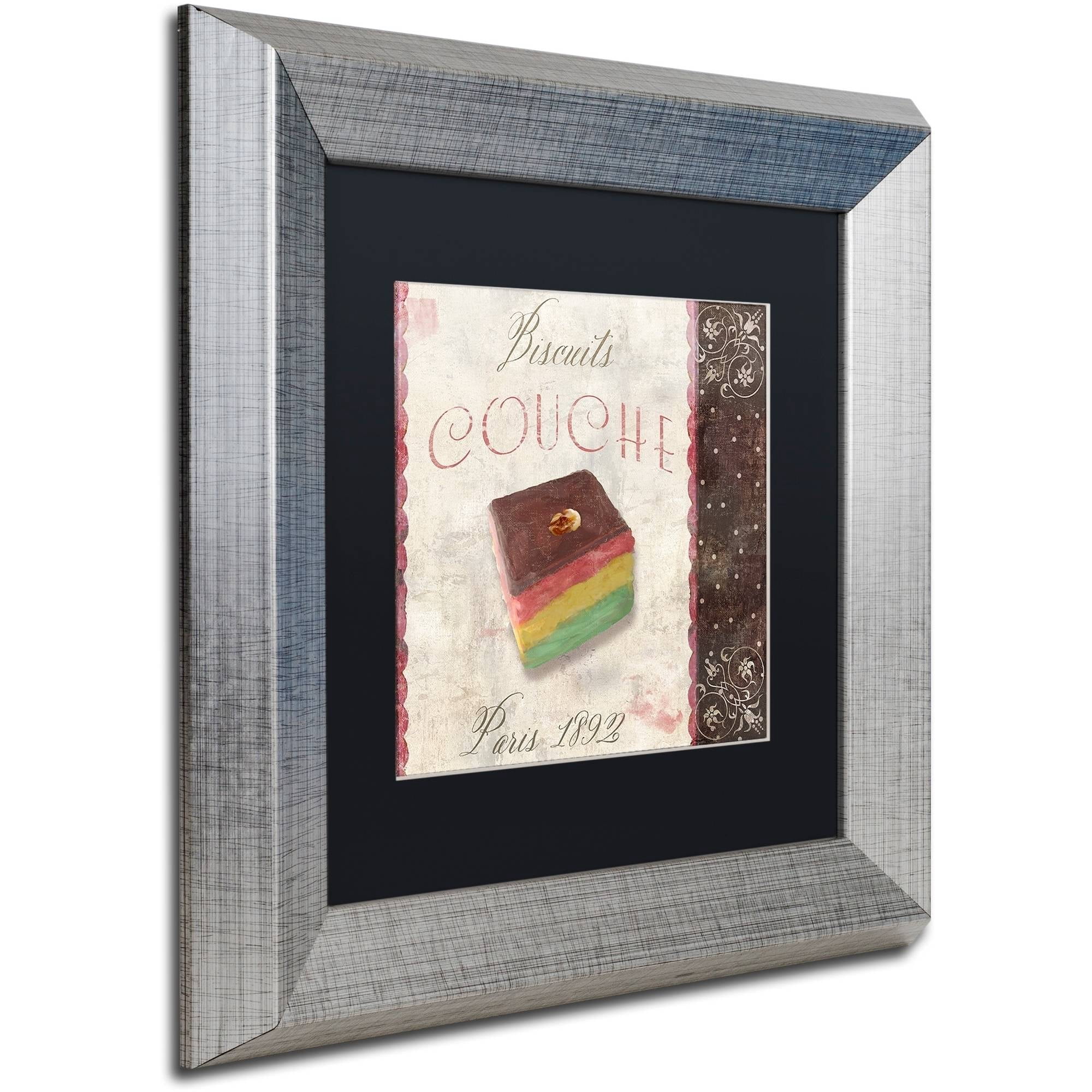 Trademark Fine Art "Patisserie XIV" Canvas Art by Color Bakery Black Matte, Silver Frame