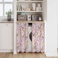 thumbnail image 6 of Pink Spring Floral Kitchen Curtain for Berdoom Living Room Cafe 45 Inch Length, Elegant Farmhouse Flowers Birds Watercolor Tiers Curtains Light Filtering Drapes Window Treatment 2 Panels 52"Wx45"L, 6 of 8