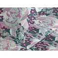 thumbnail image 3 of Ambesonne Abstract Floral Quilted Coverlet 3 Pcs, Art Fantasy Flowers, King Size, Dark Fuchsia and Pale Pink, 3 of 4