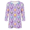 thumbnail image 5 of Cavosen Happy Easter Womens Three Quarter Sleeve Tops Crew Neck Summer Eggs Print Pullover Blouse 3/4 Sleeve Holiday Shirts Vacation Festival T Shirts Loose Dressy Tees S, 5 of 5