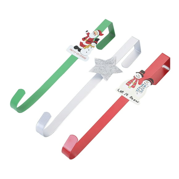 3 Pack Christmas Over Door Hooks for Clothes Sturdy Metal Door Hanger Door Hooks for