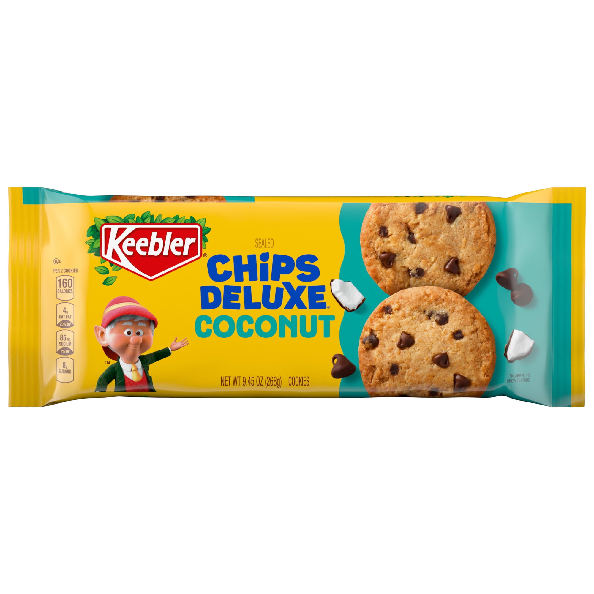 (4 pack) Keebler Chips Deluxe Coconut Baked Cookies, 9.45oz