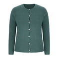 thumbnail image 2 of AGWOLF Ribbed Knit Sweater for Women Causal Cardigan Button Up Knit Sweaters Fall Lightweight Long Sleeve Jackets, 2 of 7